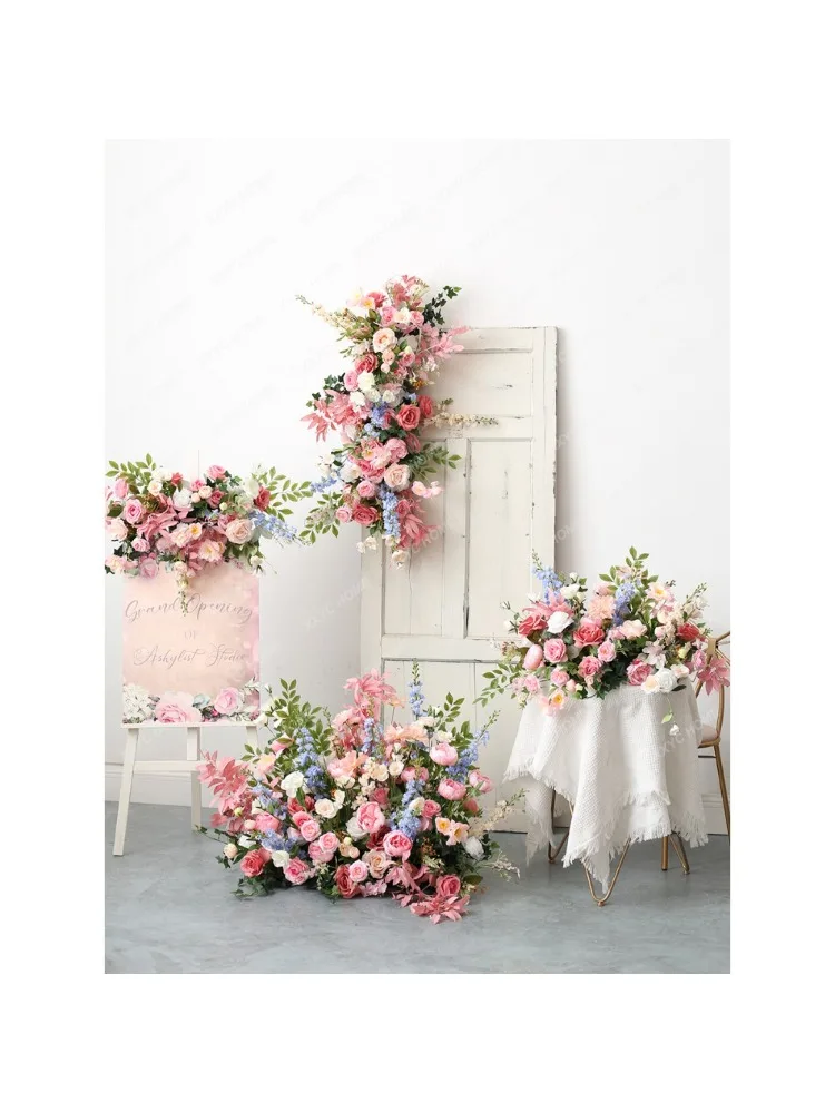 Wedding Decoration Bridal Party Water Sign Flower Delivery Area Layout Table Flower Road Guide Hotel Welcome Floral Set