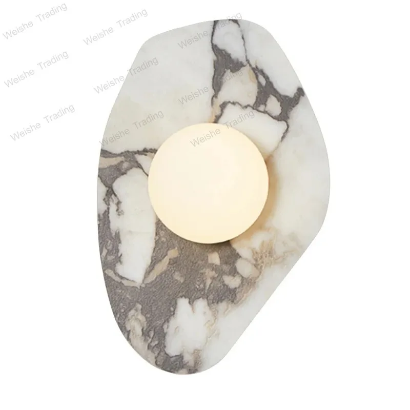 

White Glass Ceramic LED Wall Lampe Bedroom Dining Room Decoration Nordic Modern Ceramic Bathroom Vanity Mirror Light