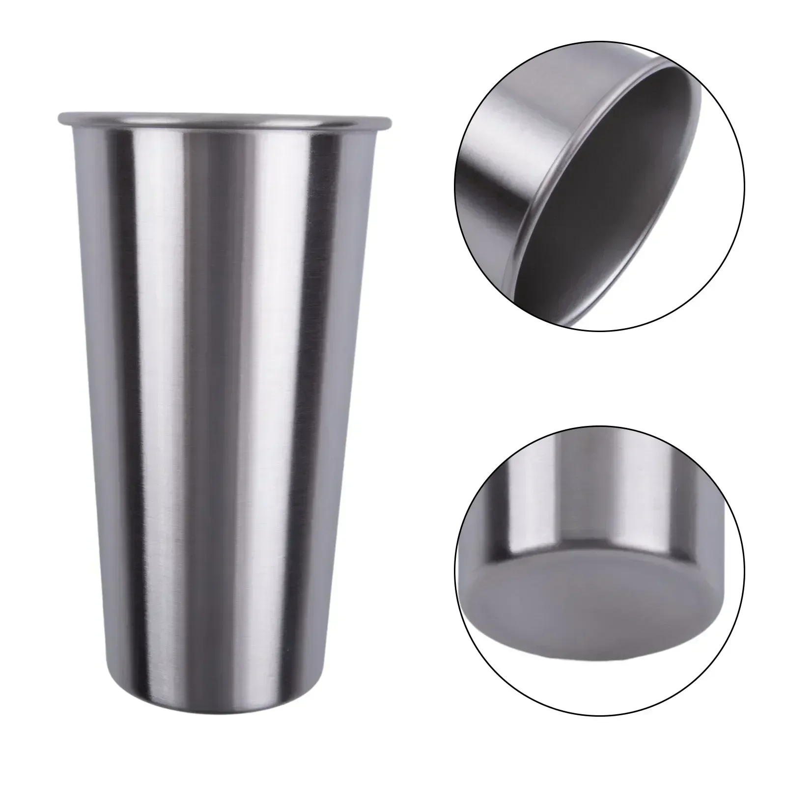 304 Stainless Steel Beer Milkshake Cup Coffee Shop Household Mouthwash Cup Kitchen Tools Industry Style Cold Water Drinks Cup