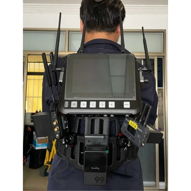 Mobile live broadcast back frame mobile live broadcast, magically can install v-port batteries and other streaming equipment