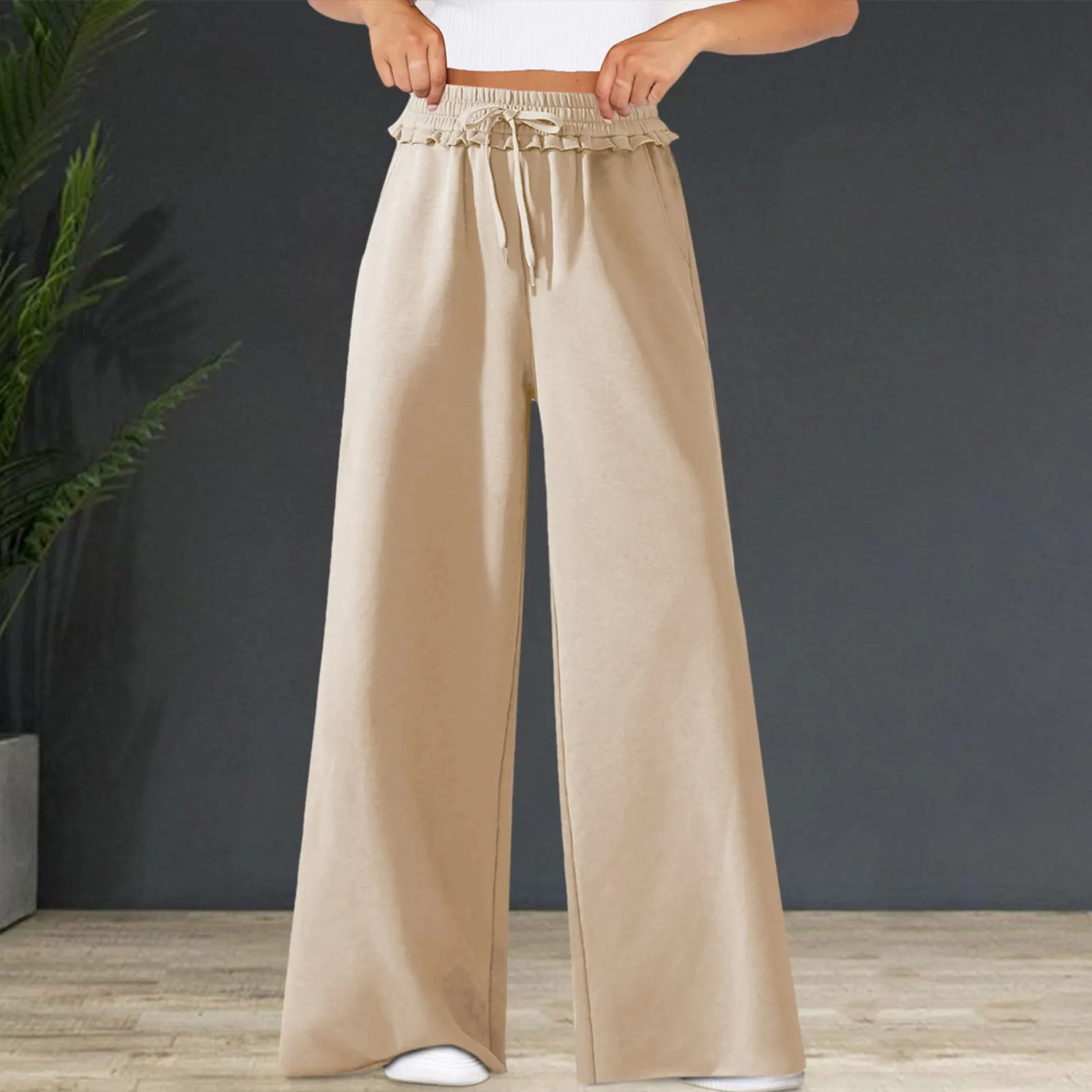 2024 New Fashion Plus Size Pants Women Cotton Linen Trousers Bohemian Loose Leisure Wide Leg Pants Summer Skirt Pants Streetwear