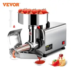 VEVOR-máquina eléctrica de prensado de frutas, colador de alimentos comercial, herramienta de molienda de tomate de acero inoxidable, 90-160 Kg/h