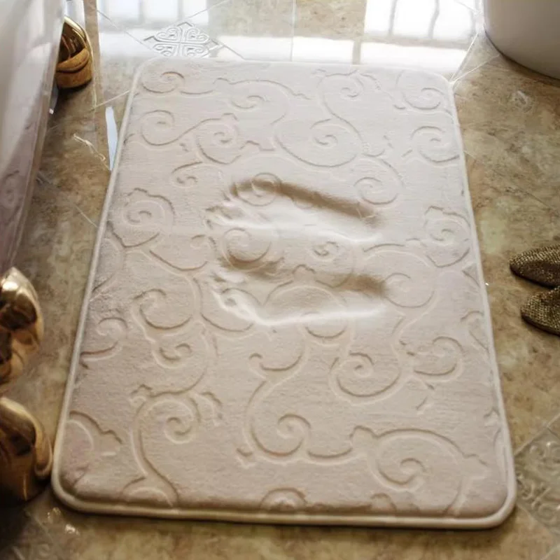 

Absorbent Bathroom Rug Home Kitchen Floor Mat Non-slip Doormat Thicken Soft Bedroom Bedside Foot Rug Living Room Decor Carpet