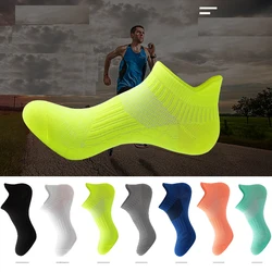 Nuevos calcetines tobilleros deportivos para correr para hombre y mujer, calcetines atléticos finos y transpirables de secado rápido para Fitness, calcetines cortos de compresión para maratón de corte bajo