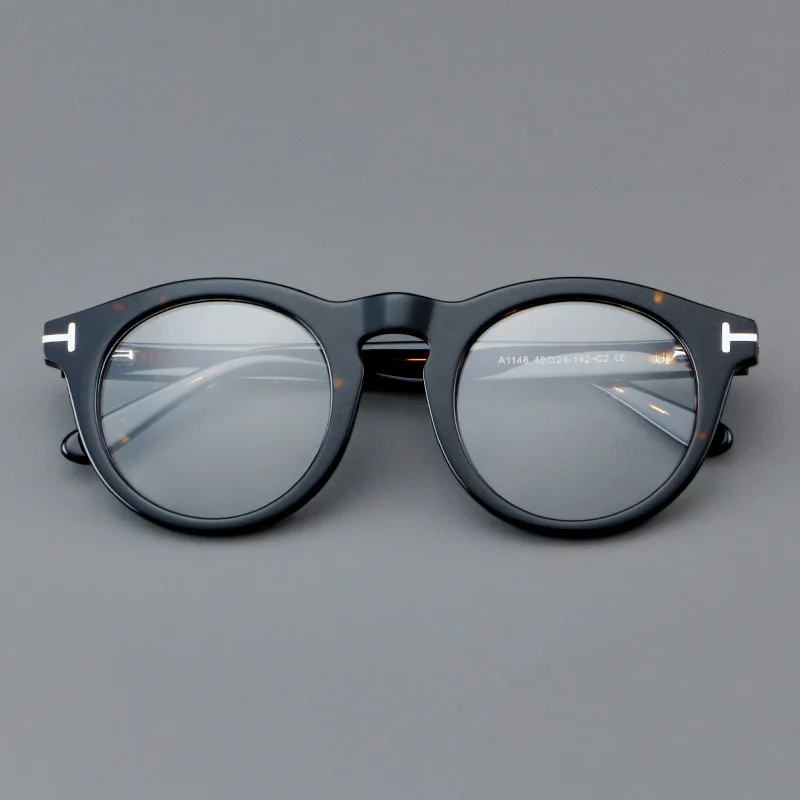 

Luxury High Quality Acetate Glasses Vintage Round Men Optical Prescription Eyeglasses Frame Women Korea Luxury Brand Eyewear TF