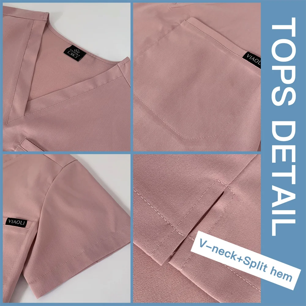 Uniformi ospedaliere Scrub infermieristico medico top veterinario dentista medico Scrub camicie manica corta Jogger camicetta Medicalschool Clothes