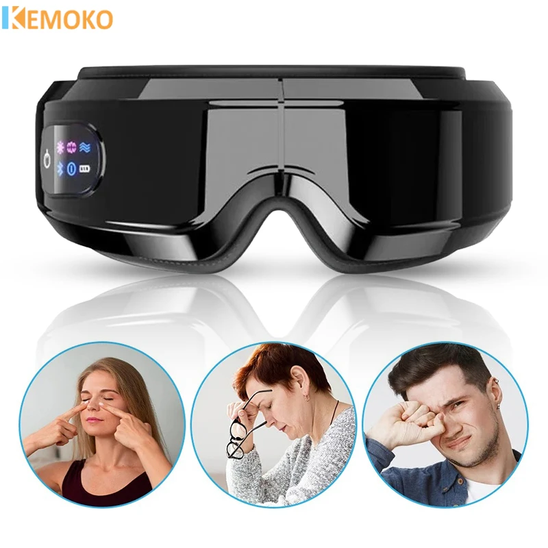 Eye Massager Heating Vibrator Massager Smart Vibration Eye Care Compress Bluetooth Music Eye Mask Massage Relax Fatigue Portable