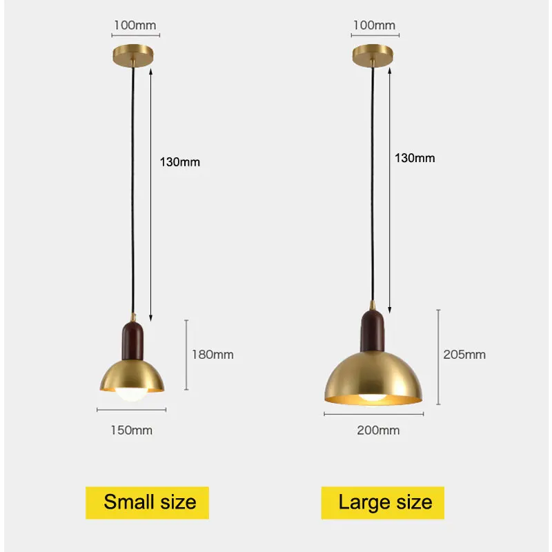 Lampada a sospensione dorata postmoderna di lusso nordica leggera semplice lampada da comodino camera da letto a testa singola ristorante Bar lampada a sospensione a Led