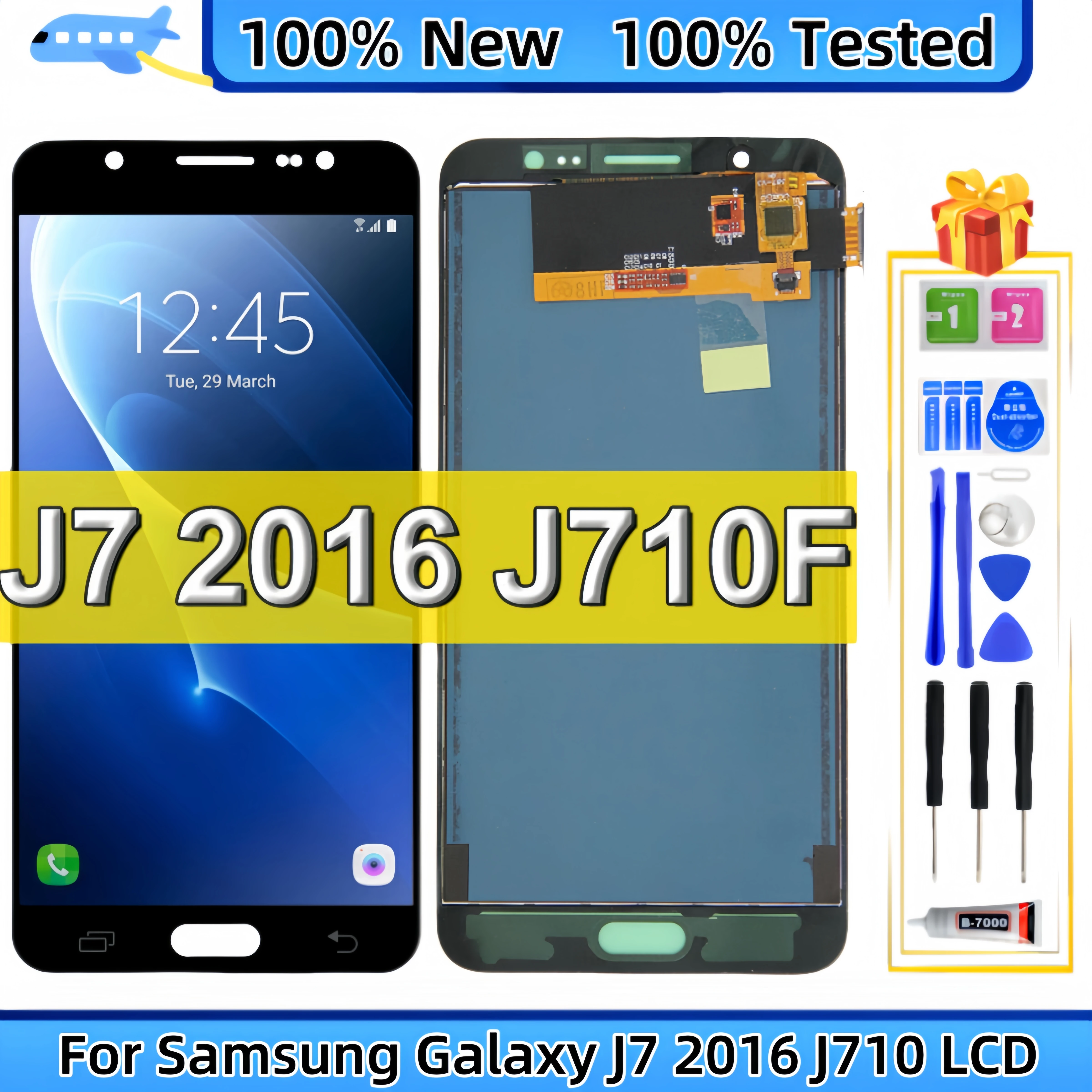 

For Samsung Galaxy J7 2016 J710 SM-J710F J710FN J710H J710M J710FQ LCD Display Touch Screen Digitizer Assembly Replacement