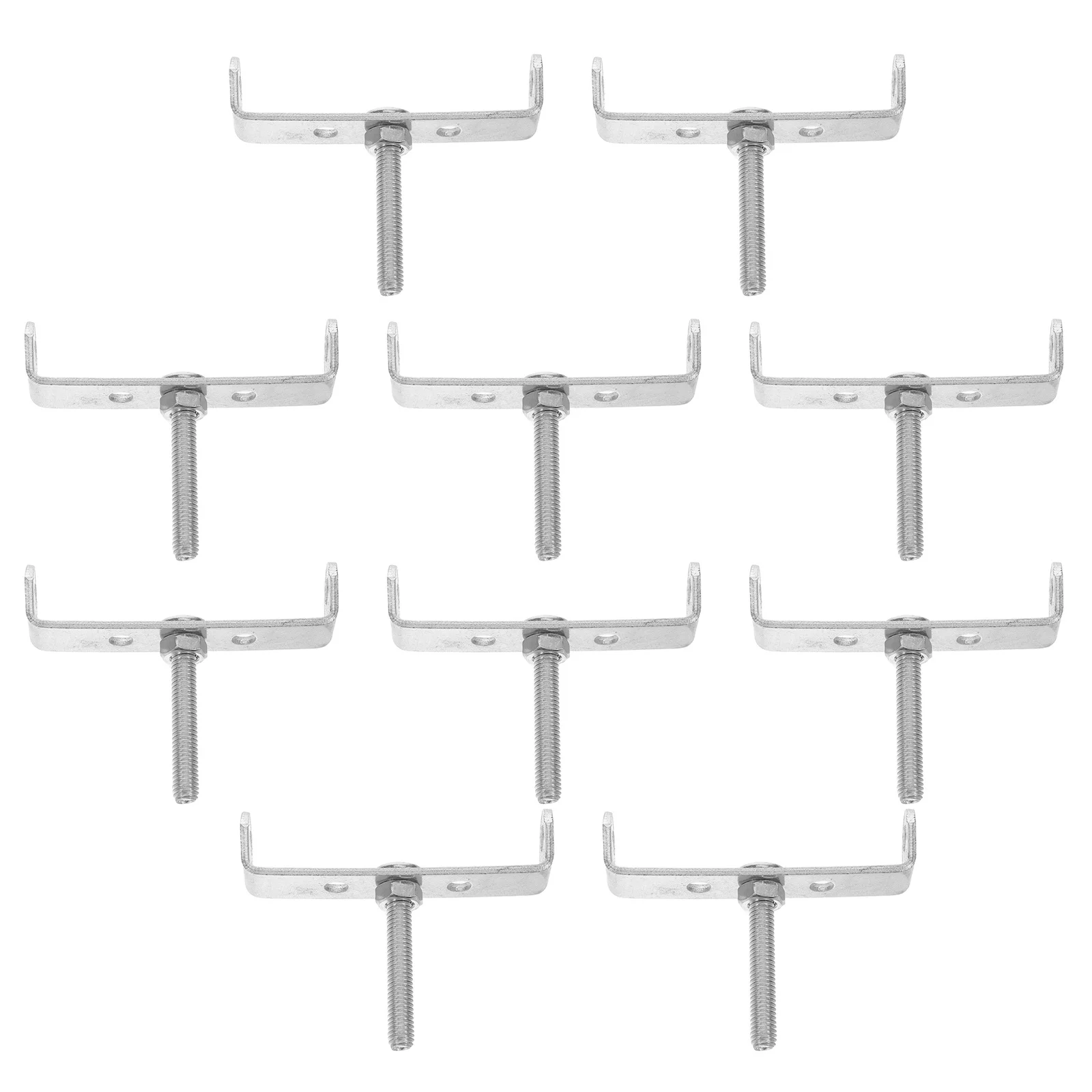 Conector de rack de assento traseiro de bicicleta, adaptador resistente em formato de u para armazenamento expandido e ciclismo pronto para aventura com 10 peças