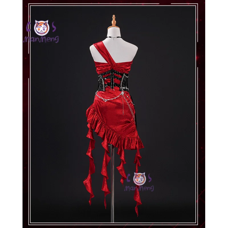 

Game Love and Deepspace Heroine Night Dance MC Xavier Cosplay New Women Red sexy dress accessories props Halloween party suit