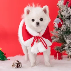 Dog Autumn Winter Clothing Warm Clothes Little Red Riding Hood Cloak Christmas Pet Cat Hooded Cloak Pet Clothing