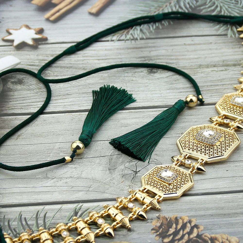 المغرب الزفاف حزام الزفاف شرابات اليد حبل للنساء الخصر سلسلة شرابة العروس حزام المجوهرات