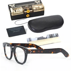 Lunettes de vue Johnny Depp pour hommes et femmes, lunettes optiques LemRish, monture transparente, marque de luxe, acétate vintage, lunettes d'ordinateur pour hommes