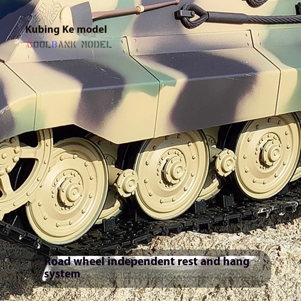 Henglong 3888a German Tiger King Henschel Heavy Remote Control Tank Launcheable 2.4g Remote Control Model Multi Functional