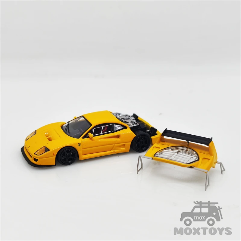 Stance Hunters 1:64 F40 LM Yellow/White Diecast Model Car