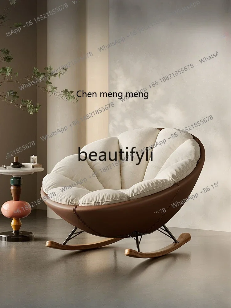 

A55 Designer sofa chair modern simple rocking chair living room lazy leisure chair Nordic single