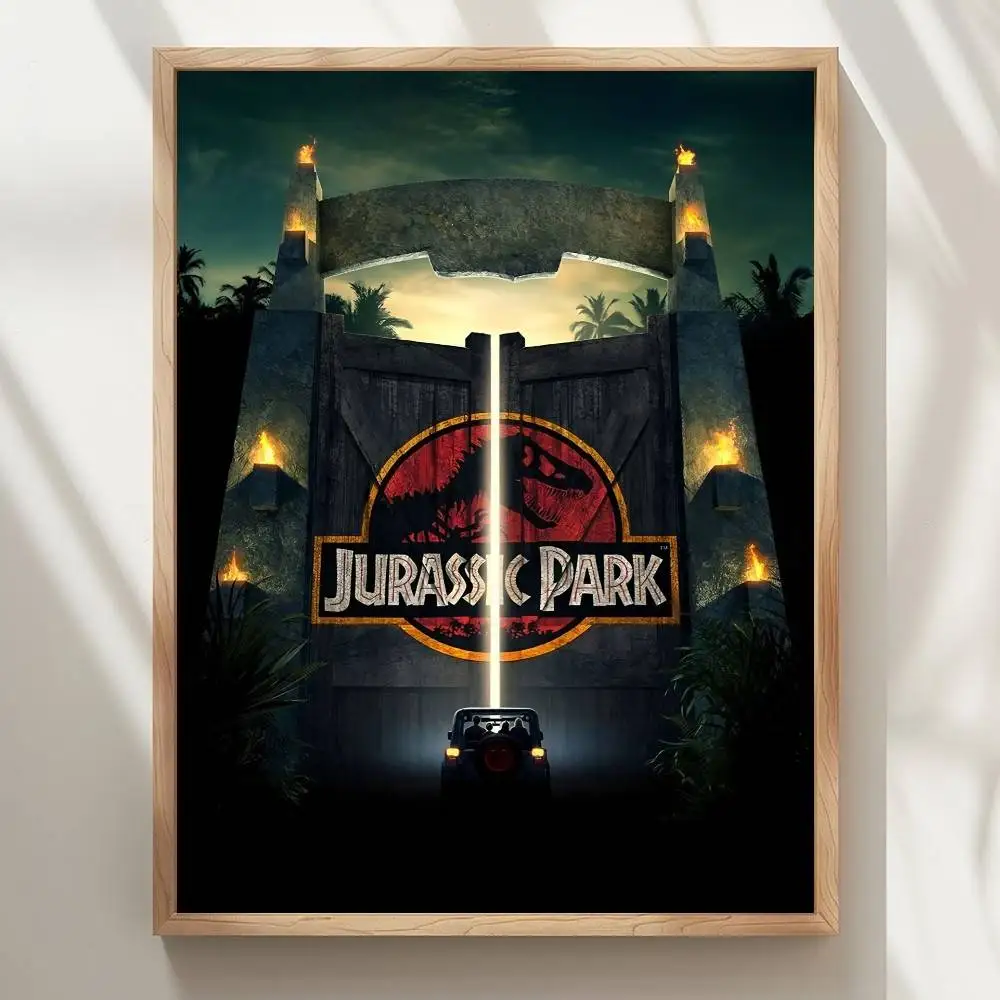 J-Jurassic P-Park динозавр постер фильма высокого качества печать водостойкая настенная художественная наклейка для бара гостиная Декор подарок