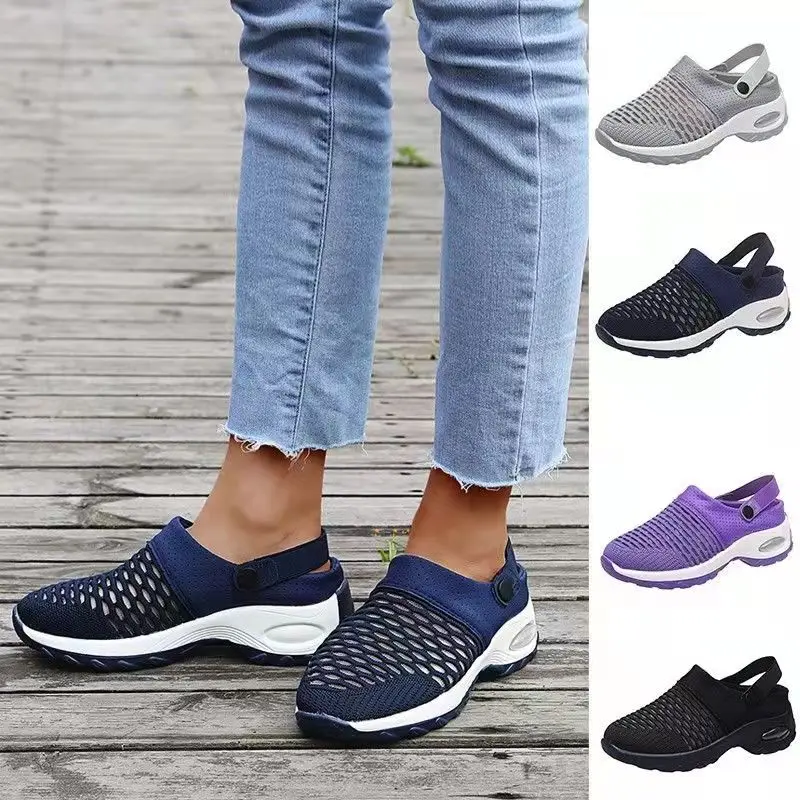 2022 New Women Shoes Casual Increase Cushion Sandals Non-slip Platform Sandal For Women Breathable Mesh Outdoor Walking Slippers