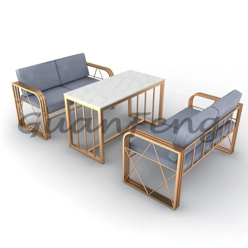 Modern simple  conference hall reception table and chairs milk tea shop cafe sofa combination