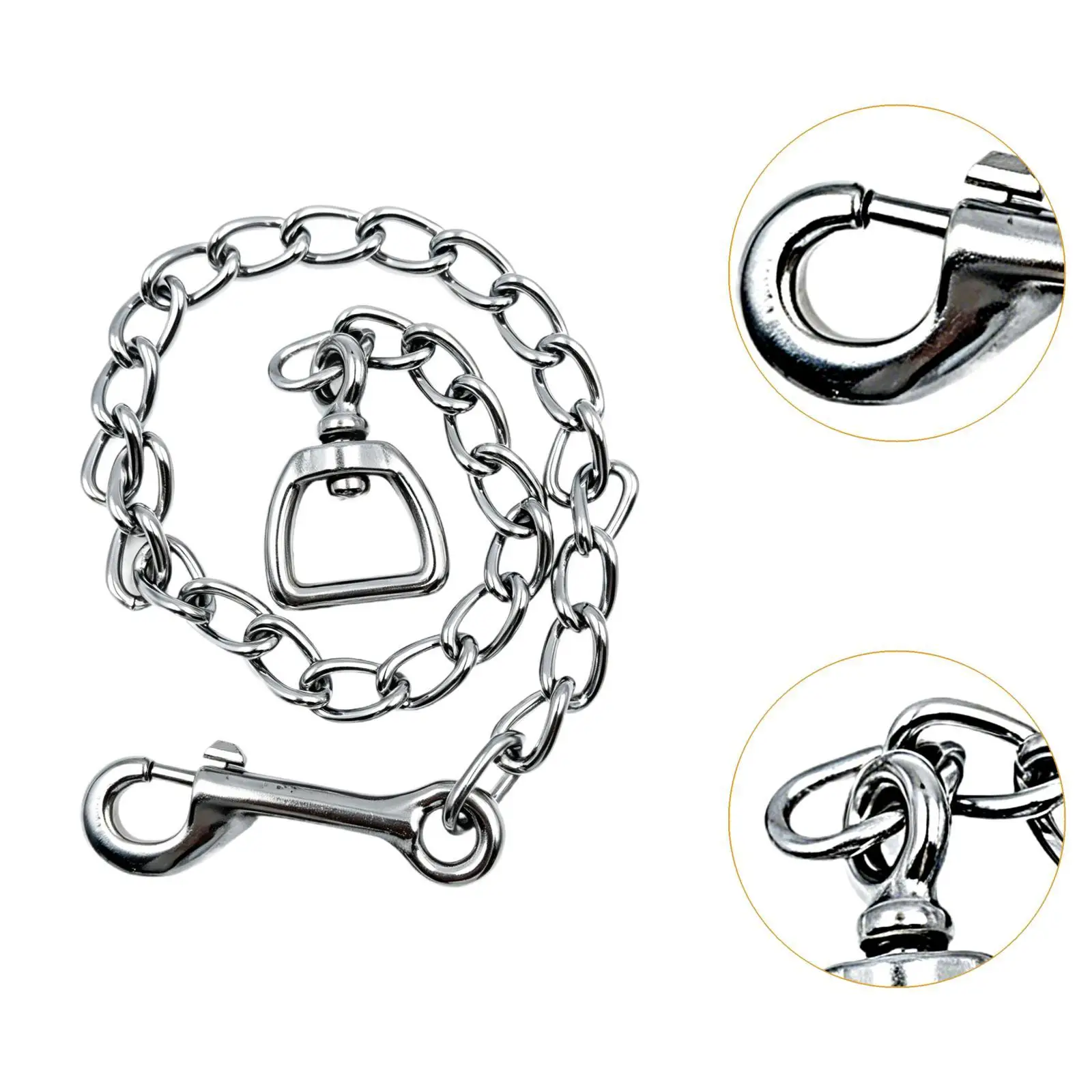 Equine Horse Lead Chain Training Quick Connect Accessories Studing Chain for Halter