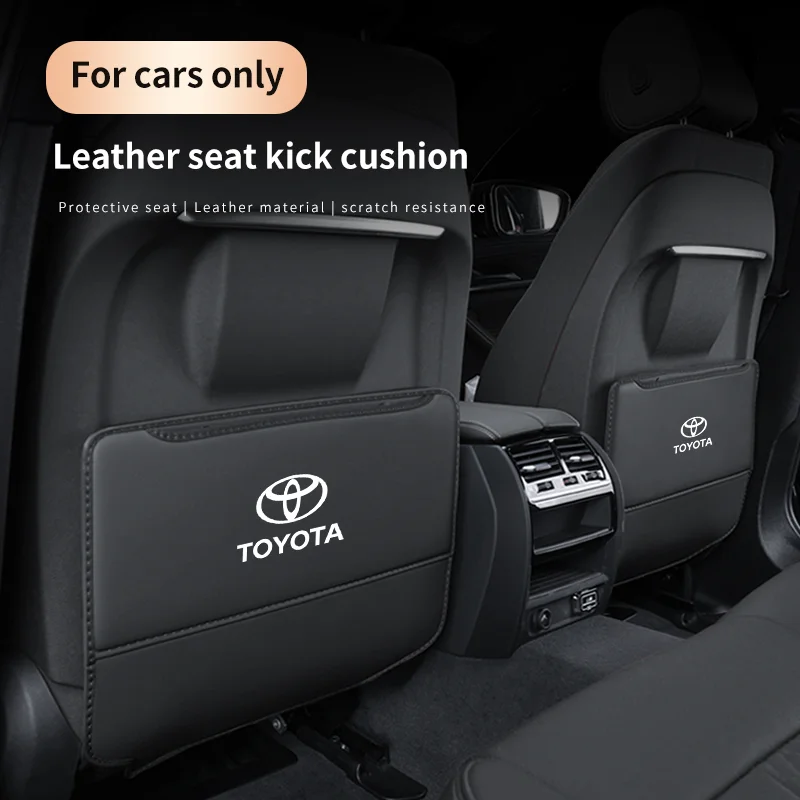 

Car Seat Back Anti-Wear Anti-Kick Pad With Storage For Toyota Corolla Camry C-HR RAV4 Yaris Hilux Avalon Avensis Sienna Prius