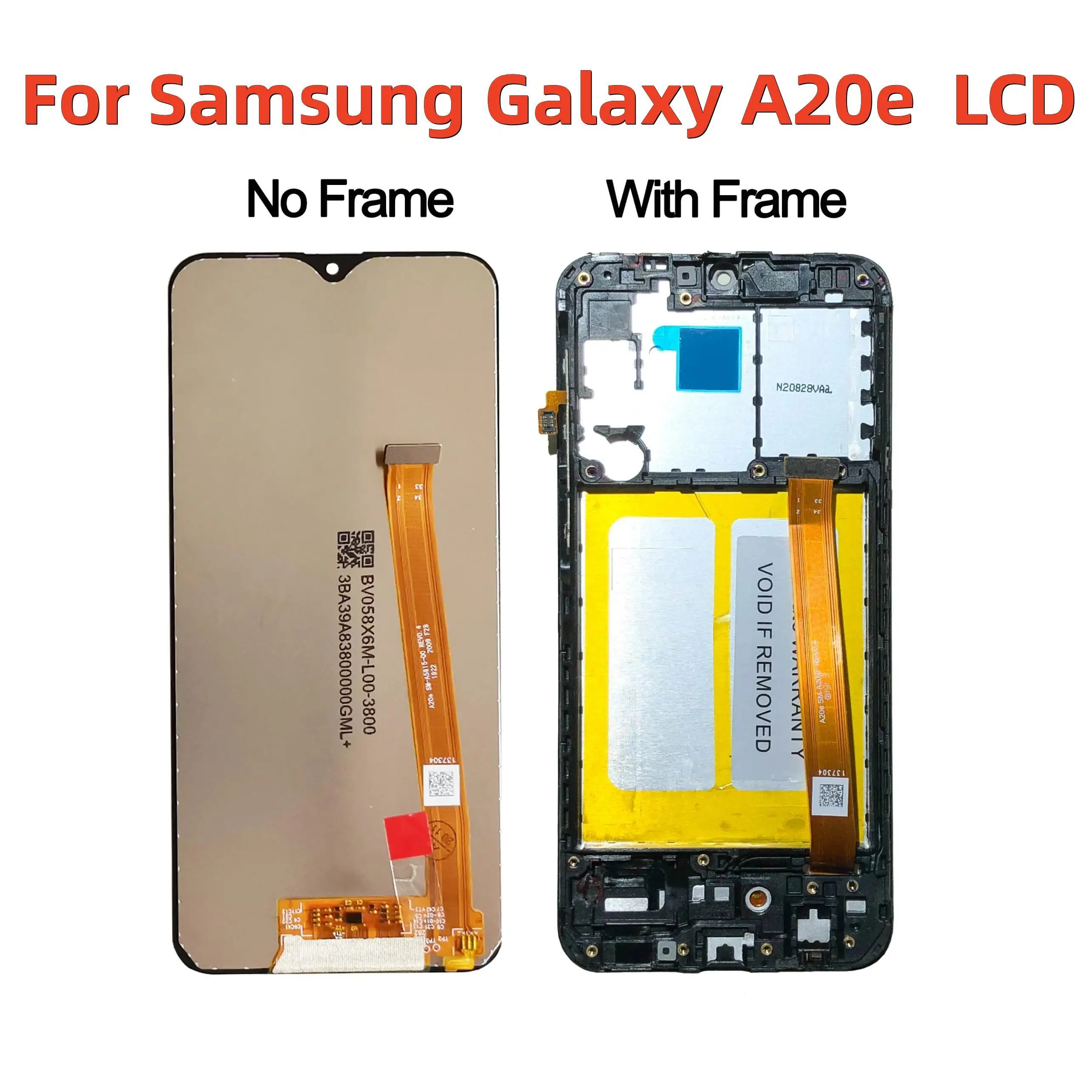 5.8'' Incell LCD For Samsung Galaxy A20e A202 A202F A202DS LCD Display Touch Screen Digitizer Assembly For A20e LCD with frame