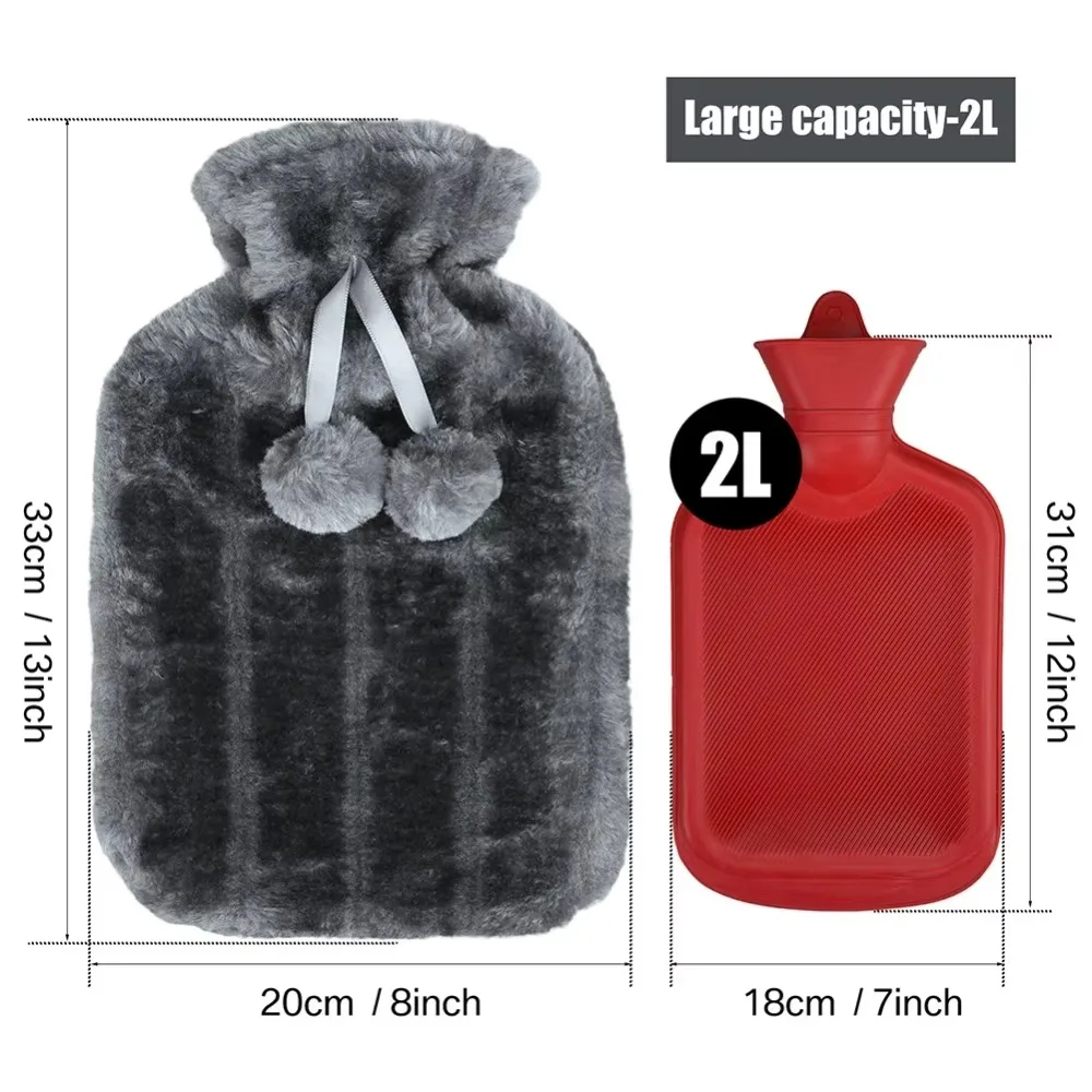 Abnehmbarer Bezug für Wärmflasche, kältebeständig, auslaufsicher, wärmendes Produkt, waschbarer Schutzbezug, Winteraccessoires. – Detail 1