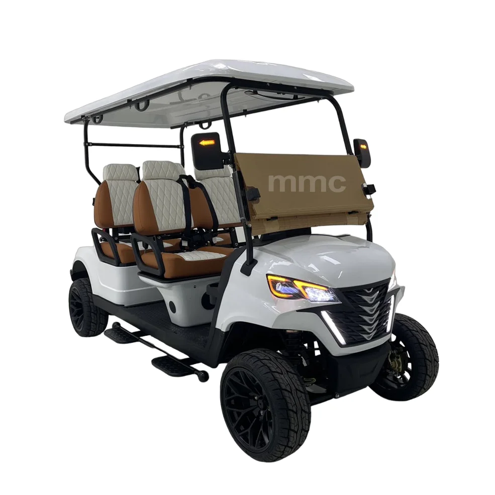 New Chinese Travel 72V Lithium Battery 4 Wheel 4 Seater Golf Car 48V 5KW Lifted Electric Golf Scooters Solar Panels Golf Cart