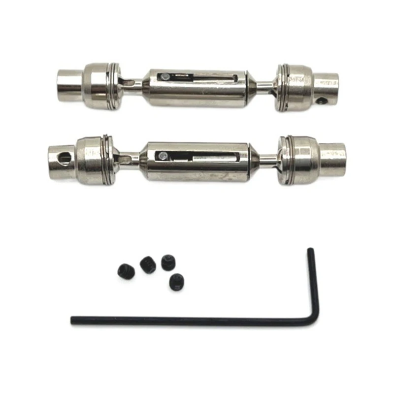 RC Car Upgrade Front Rear Drive Shaft Set for 1/16 WPL C64 C74 RC Car Upgrade Parts Silver