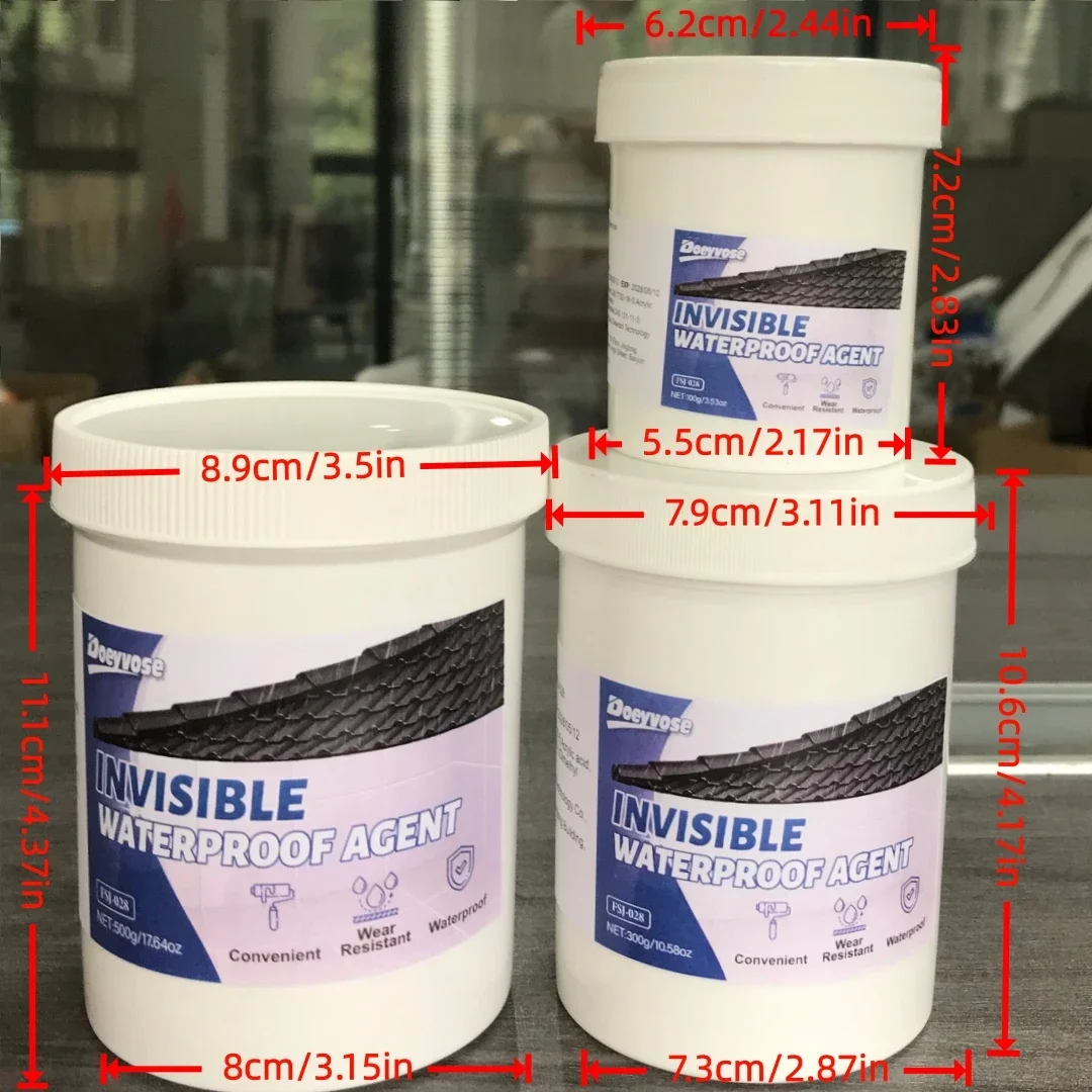 500g/300g/100gSuper Bond Waterproof Sealant Agent Invisible Anti-Leak Glue With Brush Indoor Outdoor Wall Crack Sealing Adhesive
