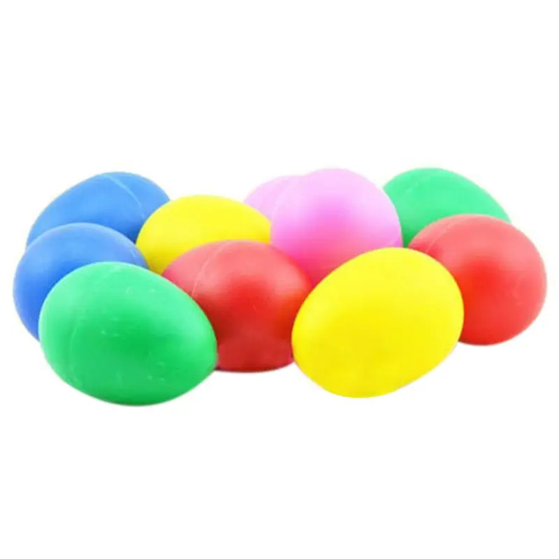 10 Pack Plastic Percussion Musical Instrument Toys Egg Maracas Shakers