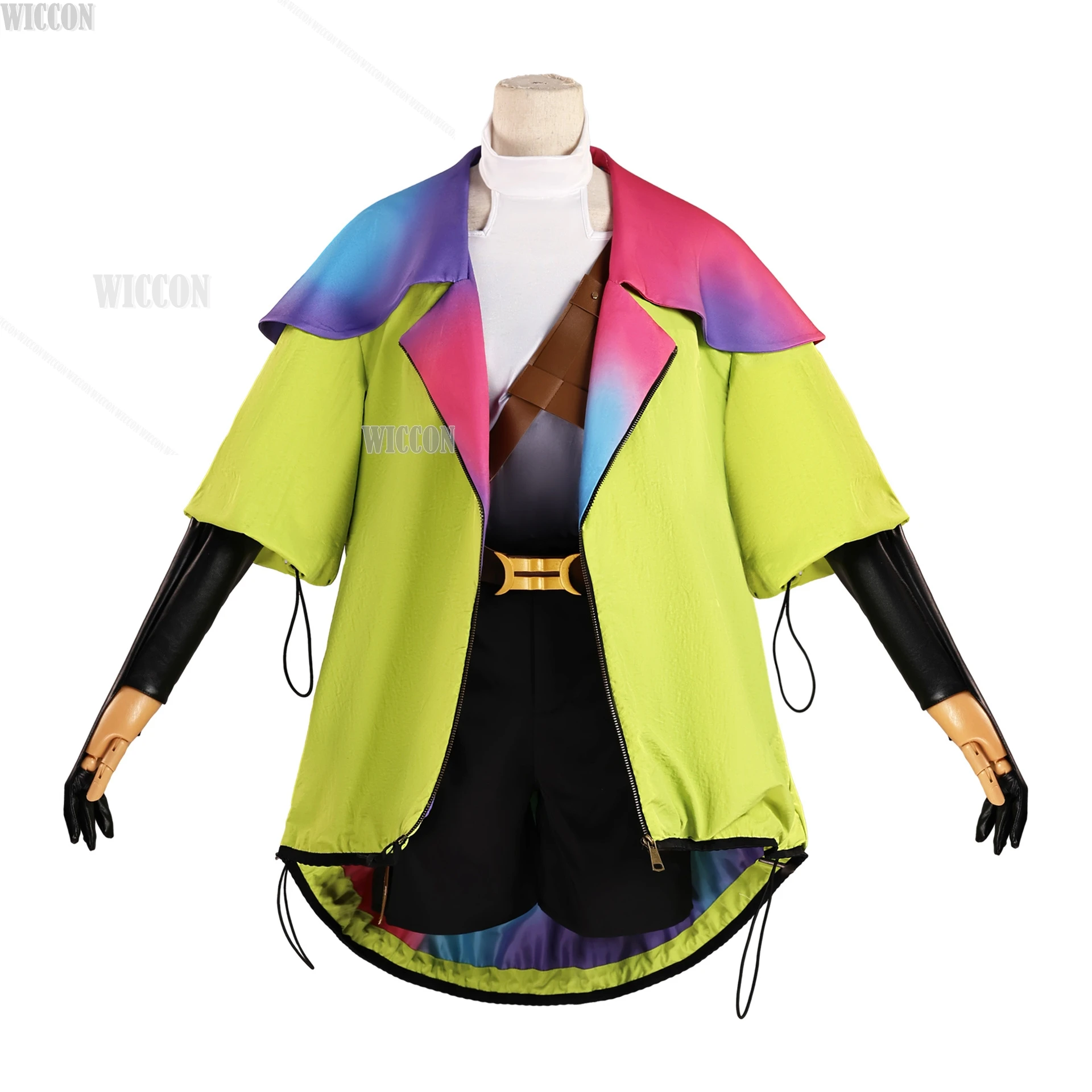 Gnosia Yuri جديد أنيمي لعبة تأثيري معطف أخضر السراويل قميص قفازات الجوارب رجل الملابس كوس دعوى هالوين كرنفال الملابس