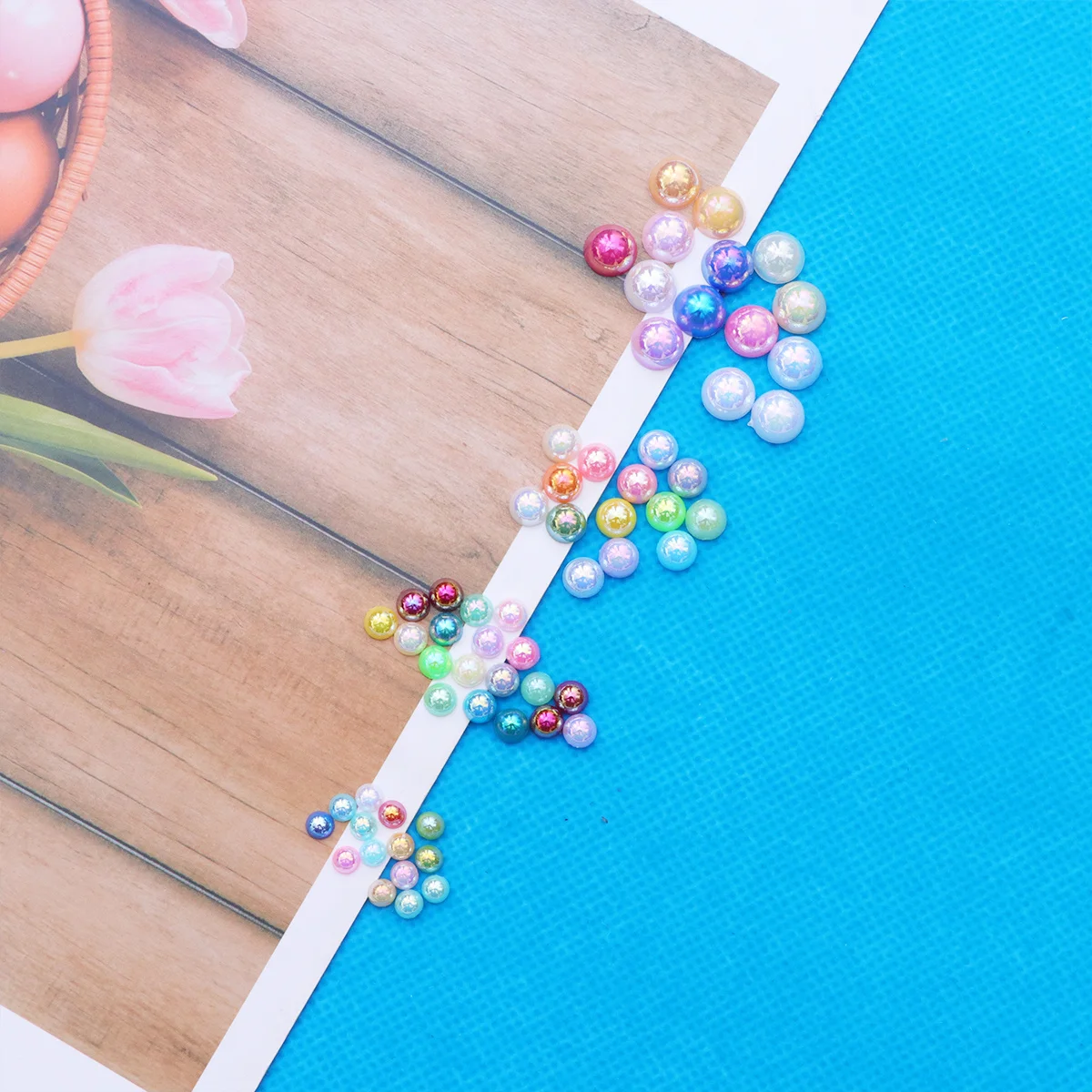 

700 pcs Imitation Pearl Resin Abs Pearls Flat Back Half Round Diy Accessories For Phone Case Scrapbooking Kids Art Craft Home