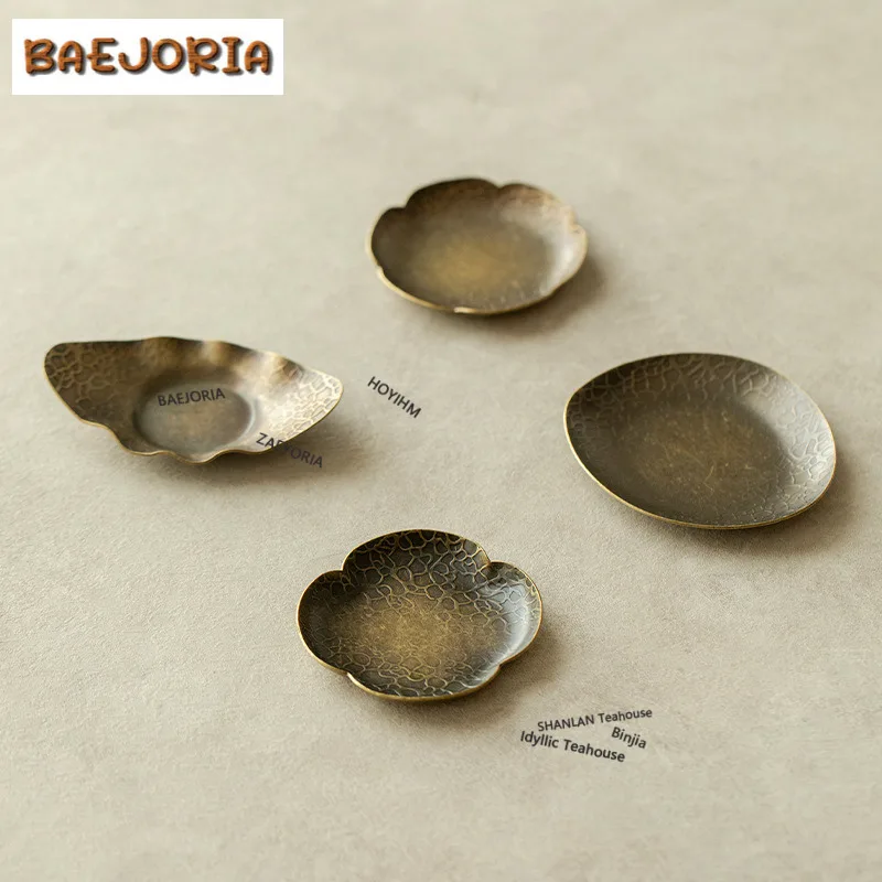 

Креативные подставки для кружек и чашек в китайском стиле ручной работы из чистой меди, термостойкие подставки-салфетки, держатели для чашек, аксессуары для чая