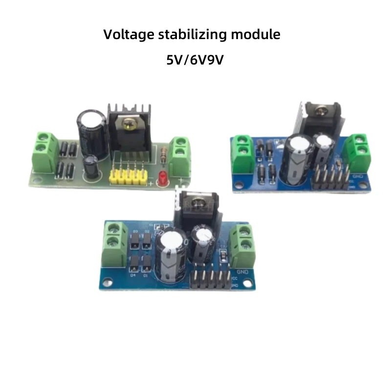 

Three-Terminal Voltage Regulator Module 5V6V9V Voltage Stabilizing Power Supply Module L7805/L7806/L7809 Voltage Stabilizing