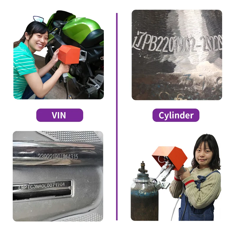 Motorcycles Handheld Dot Peen Pneumatic Metal Vehicle Chassis Number Engraving and Marking Machine for Automobiles Vin