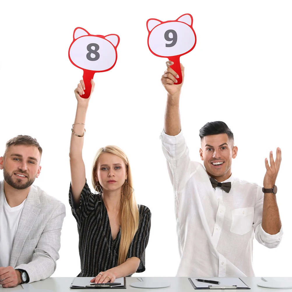 

2 Pcs Scoreboard Auction Paddles Dry Erase Lap Boards Blank Answer Portable Whiteboard for Classroom Erasable