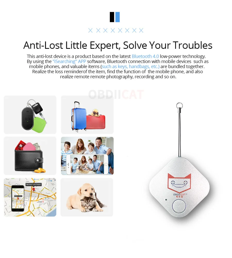 100pcs Mini Bluetooth GPS Tracker Kids Pets Wallet Keys Alarm Locator Realtime Finder Device Smart Activity Trackers Accessorie