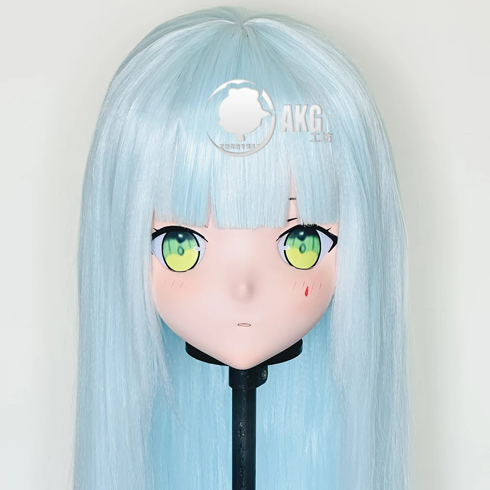 (AL12)Customize Character Crossdressing Female/Girl Resin Full/Half Head With Lock Anime Cosplay Japanese Animego Kigurumi Mask