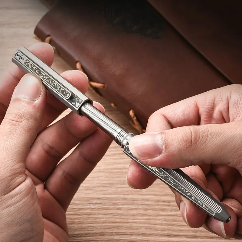 

Multifunctional Titanium Tactical Pen Gift for Men Boyfriend Valentine Window Breaker Keychain EDC Survival Writing Pen