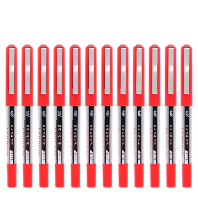 

Red Ballpoint Pen Straight-liquid Quick-dry Bullet Large-capacity Simple Gel Pen IGLE RP03 Stationery Office Accessories School