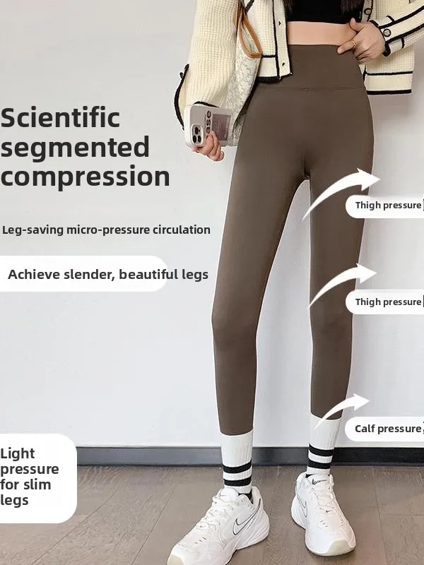 ارتفاع الخصر Fce اصطف اليوغا السراويل النسائية سليم صالح الحرارية السراويل الضيقة تسع نقاط طول ألياف النايلون 00%