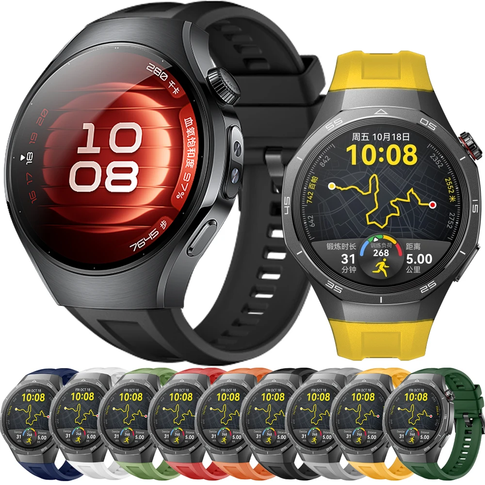 Silicone Official Strap For Huawei Watch GT5 GT6 Pro 46mm Soft Sport Bracelet For Huawei Watch 5 46mm Wrist Watch Band Correa