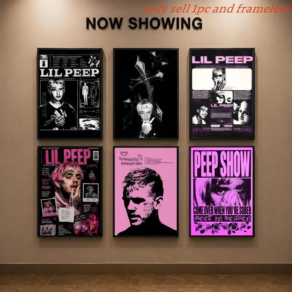 Emo Rap Music L-Lil Peep Poster Painting Prints Wall Art Picture Film Room Home Bar Cafe Decor Mural