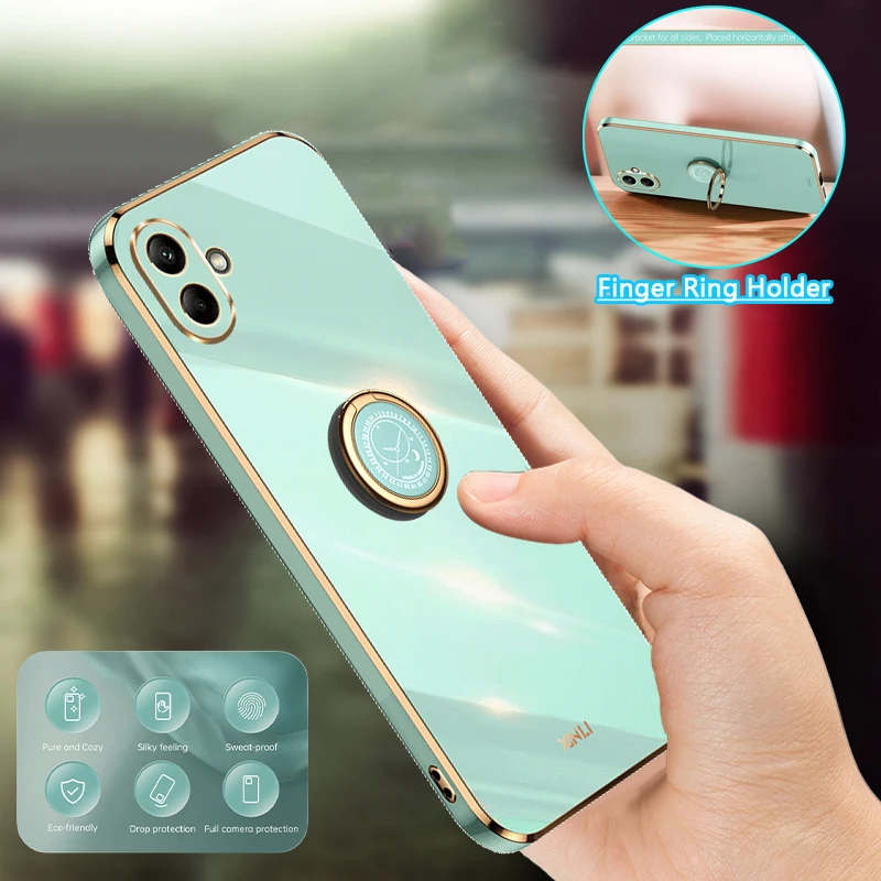 For Samsung Galaxy A06 Case Bumper Soft Silicone Stand Case For Samsung A06 A 06 SM-A065F 6.7