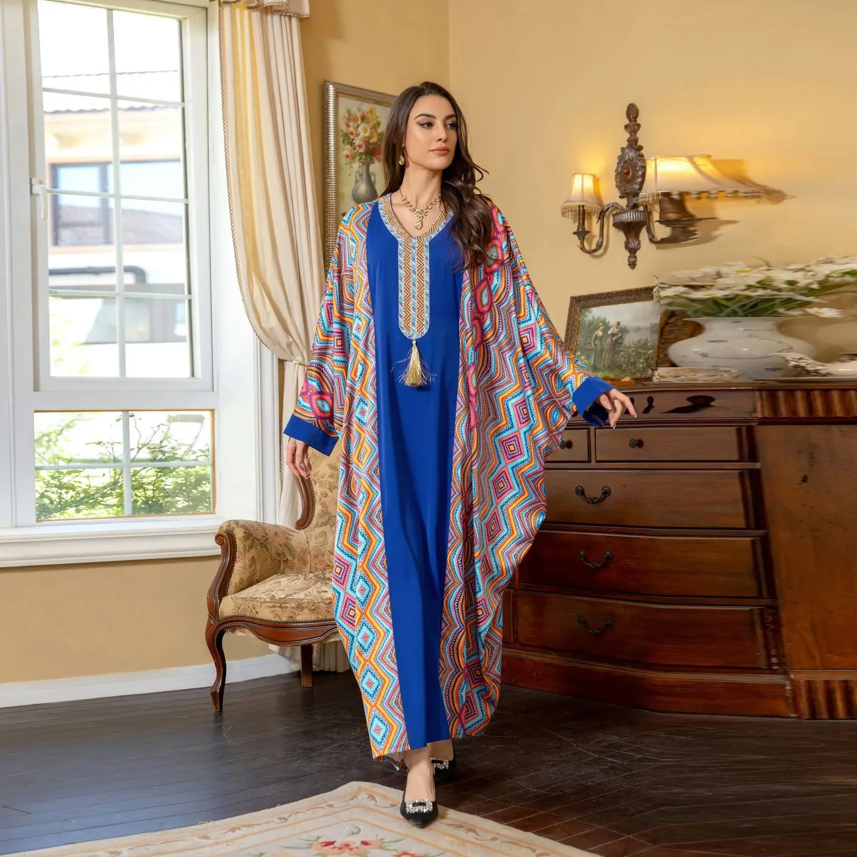 

Fashion Line Oversized Abayas 2024 Spring/Summer Arabian Muslim Dress Dubai Full Length Abaya Turkey Muslim Islam Robe Vestidos