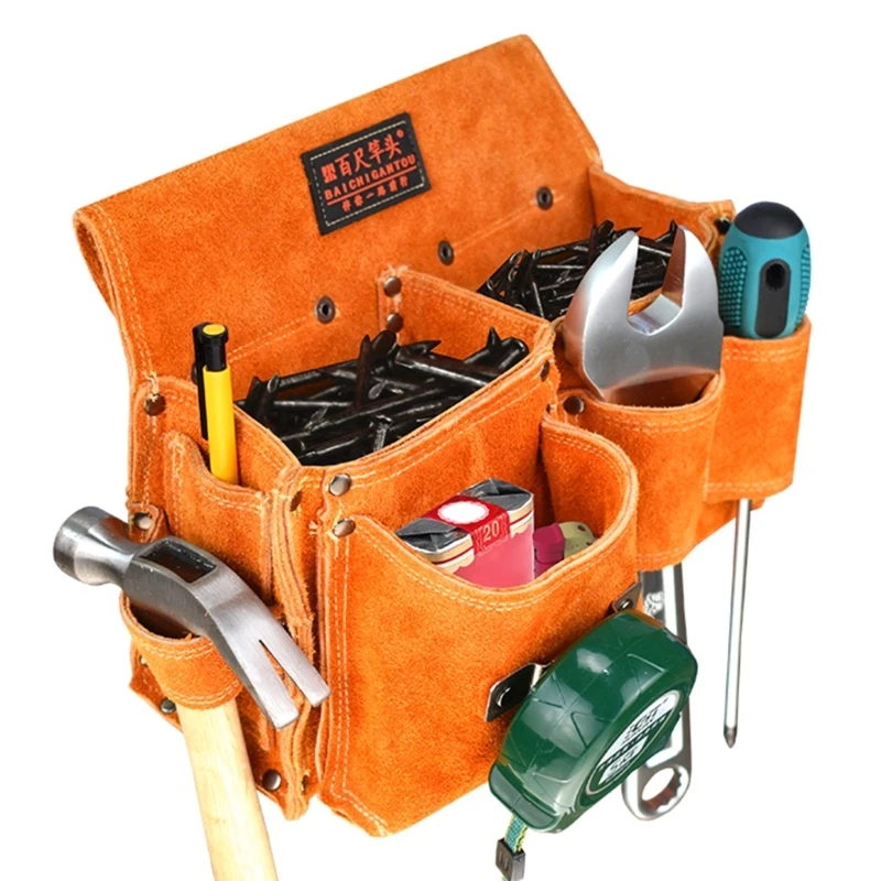 367D Multi-function Tool Bag for Electricians Carpenters Construction Workers Portable Kit Organizer Repair Tool Storage Bag