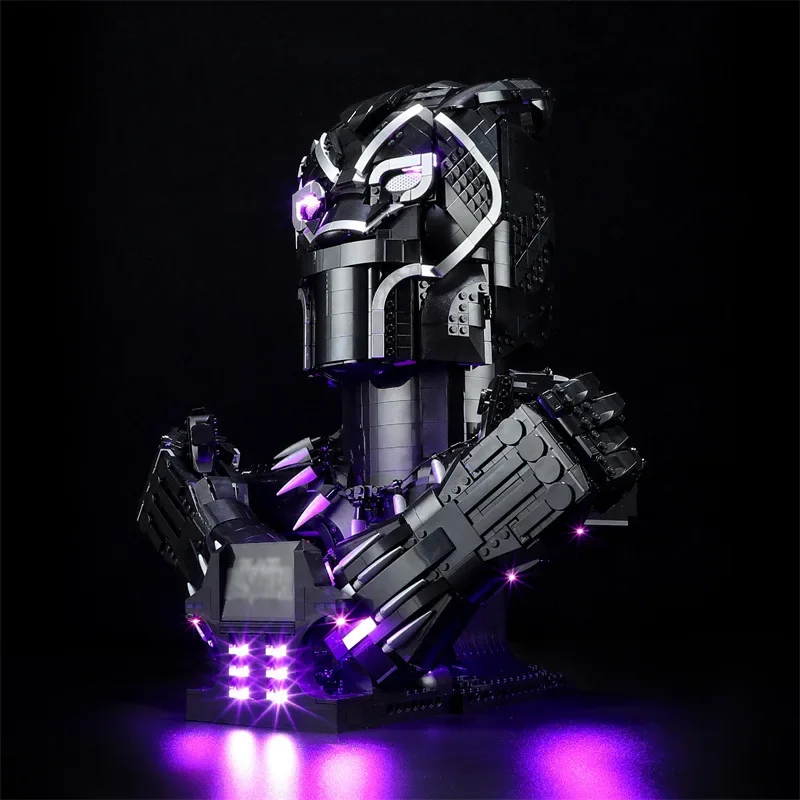 Kit luce LED fai-da-te per LEGO 76215 Black Panther (solo luce LED, senza modello di blocchi)