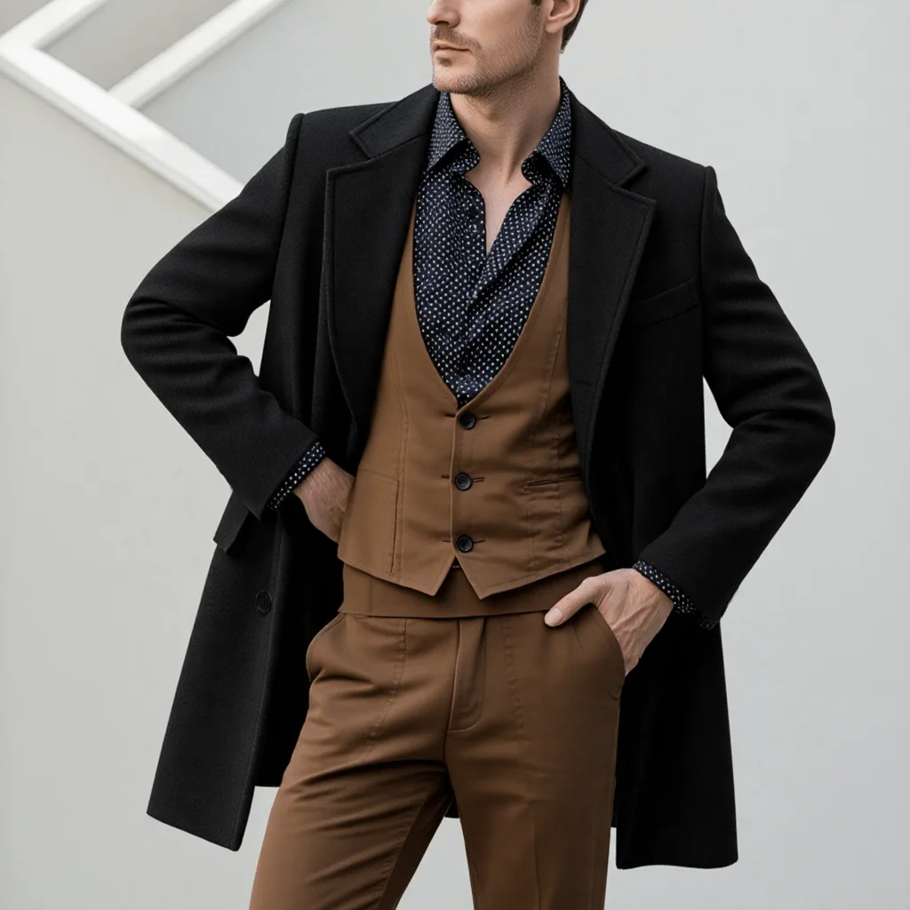 Men's Warm Ultra Thick Single Breasted Overcoat Heavyweight Lined Winter Coat for Extreme Cold Weather
